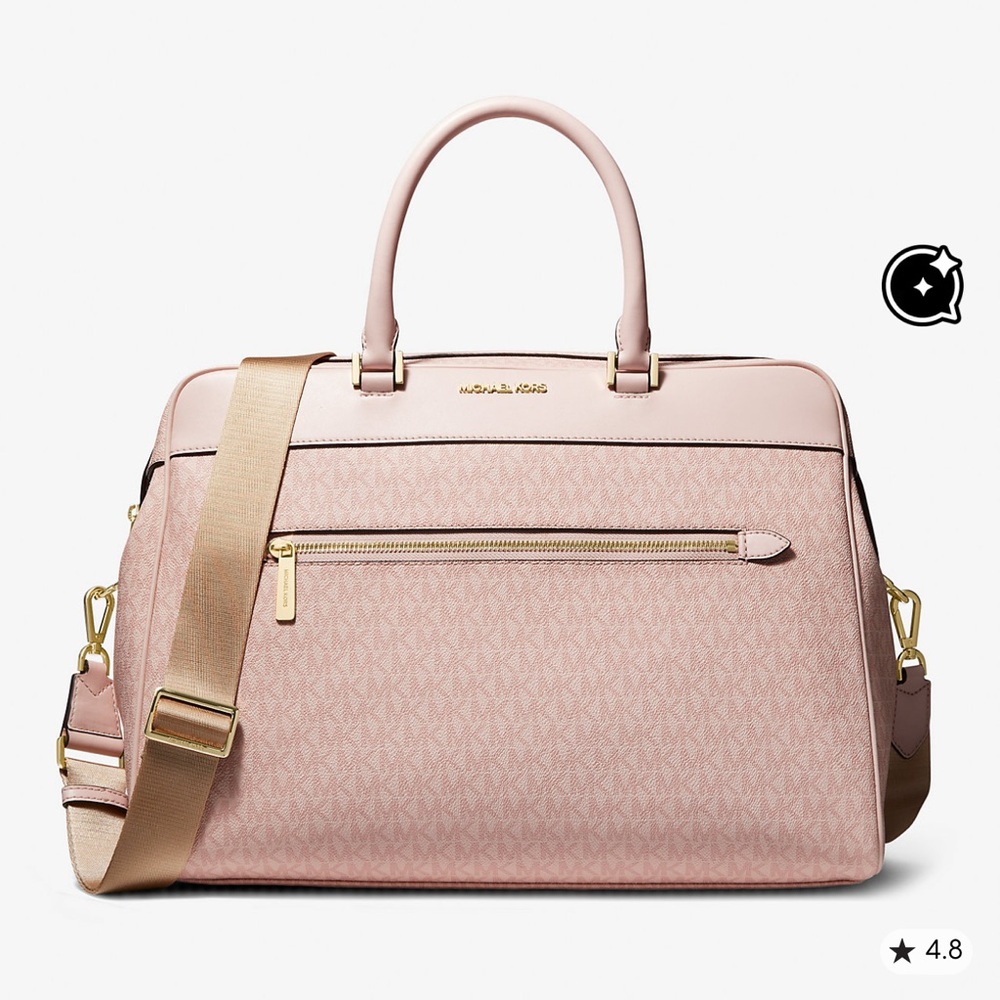 Michael Kors Blush Pink Backpack with Gold Details